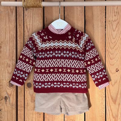 3-Piece Boy Set Bordeaux