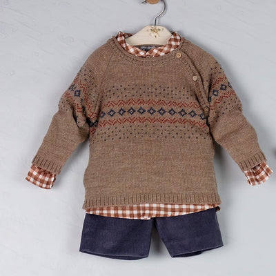 Brown knit sweater