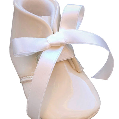 Patent leather pre-walker booties