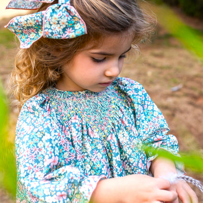 Hair Bow Green Liberty