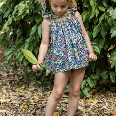 Hand Smocked Bishop Dress Fruits