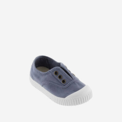 Blue canvas sneakers