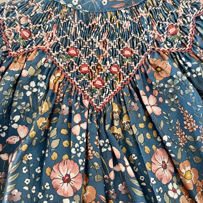 Hand-Smocked Bloomer Set Salvia