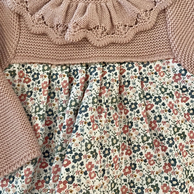 Knit Pink Floral Dress