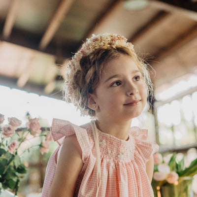 Hand Smocked Pink Gingham Dress