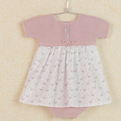 Knit and Woven Baby Girl Dress