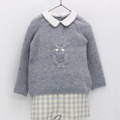 Boy owl shorts set