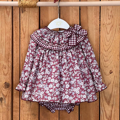 Bordeaux Floral Dress