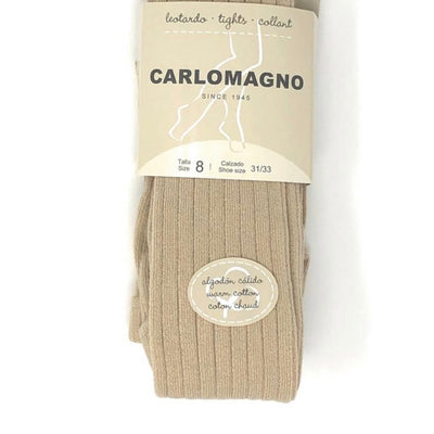 Beige ribbed tights