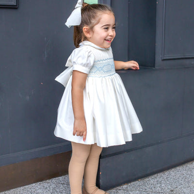 Hand Smocked Blue Dress