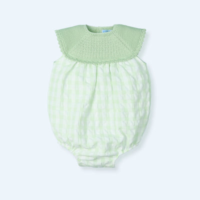 Knit and woven romper Cala Sa Calobra