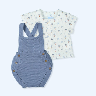 Knit Dungarees Set Exotic