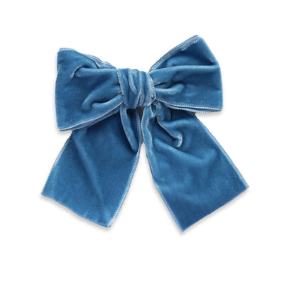 French blue velvet sailor bow