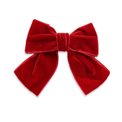 Red velvet sailor bow