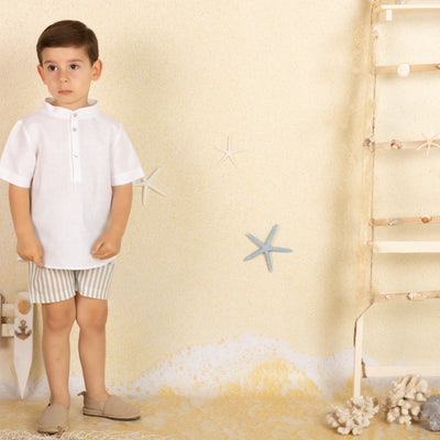 Striped Boy Shorts Set