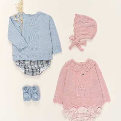 Baby girl pink bloomers set