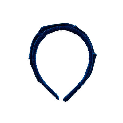 Navy blue velvet crown headband