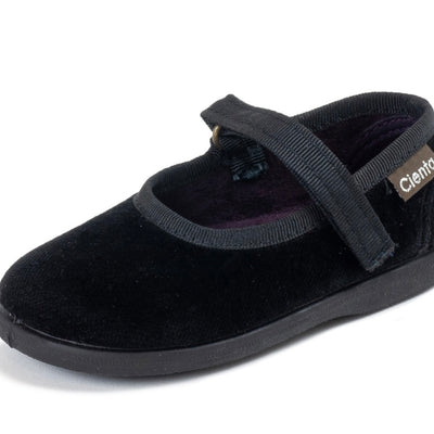 Black velvet Mary Jane shoes