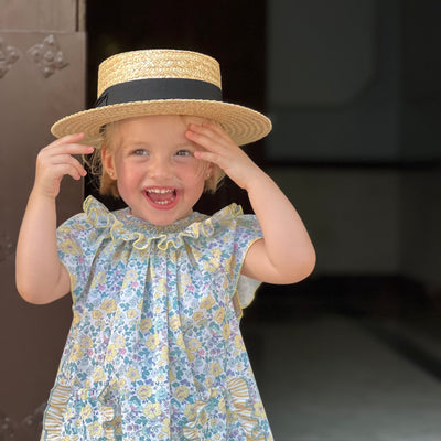 Smocked yellow liberty dress
