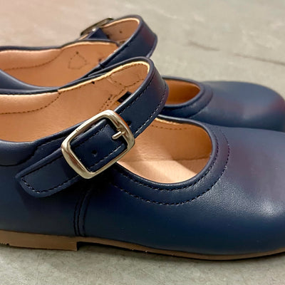 Navy Leather Mary Janes