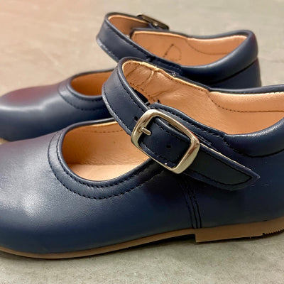 Navy Leather Mary Janes