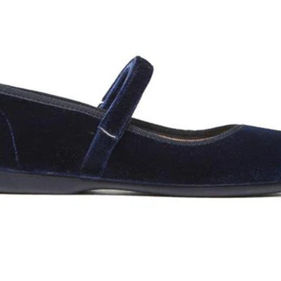 Navy Velvet Mary Janes