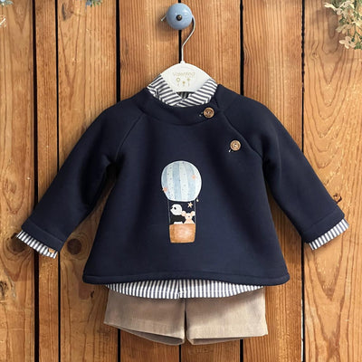 3-Piece Boy Shorts Set Moon